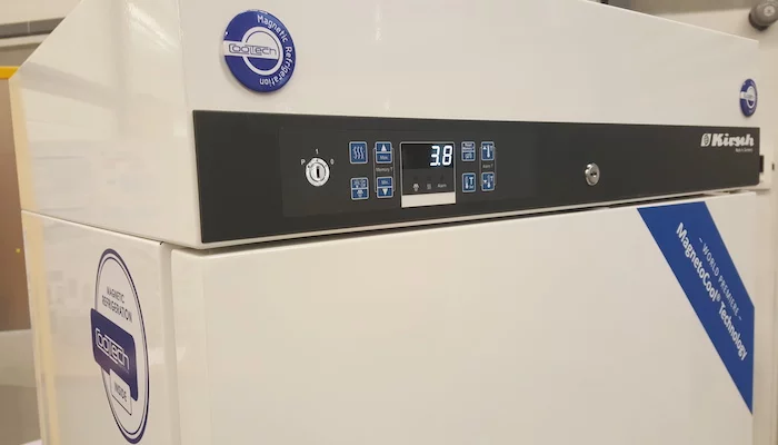 Cooltech has announced the first publicly available refrigerator using a magnetic cooling system, which is more efficient than standard fridges