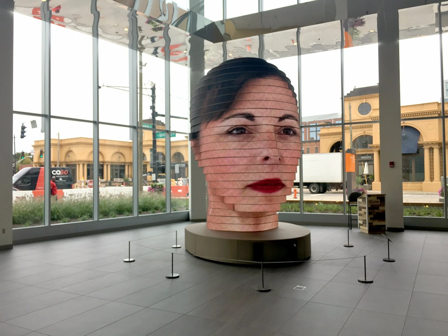 As We Are is on display now in the Columbus Convention Center Atrium in Columbus, Ohio