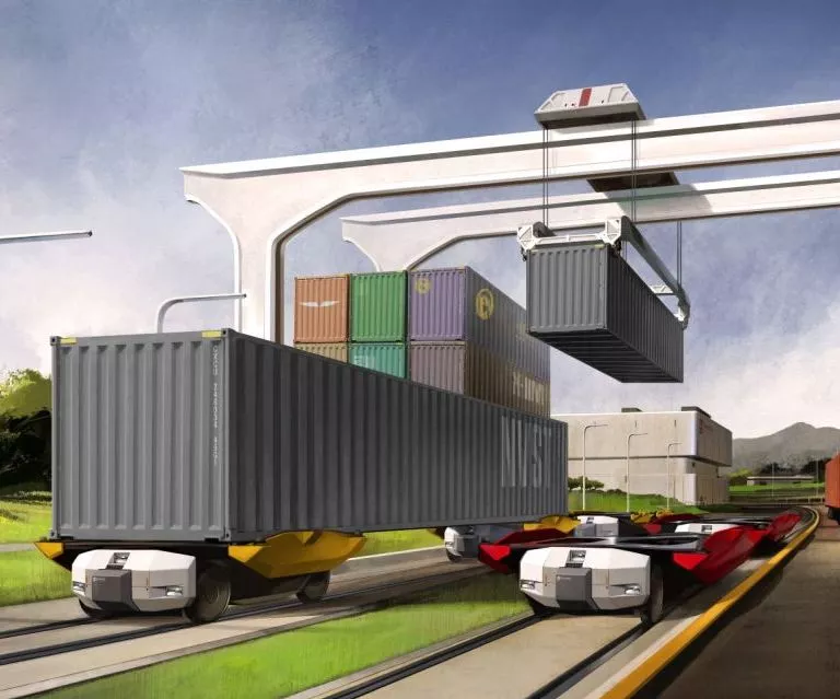 Micro terminals installed nearer to customers can load and unload containers via crane