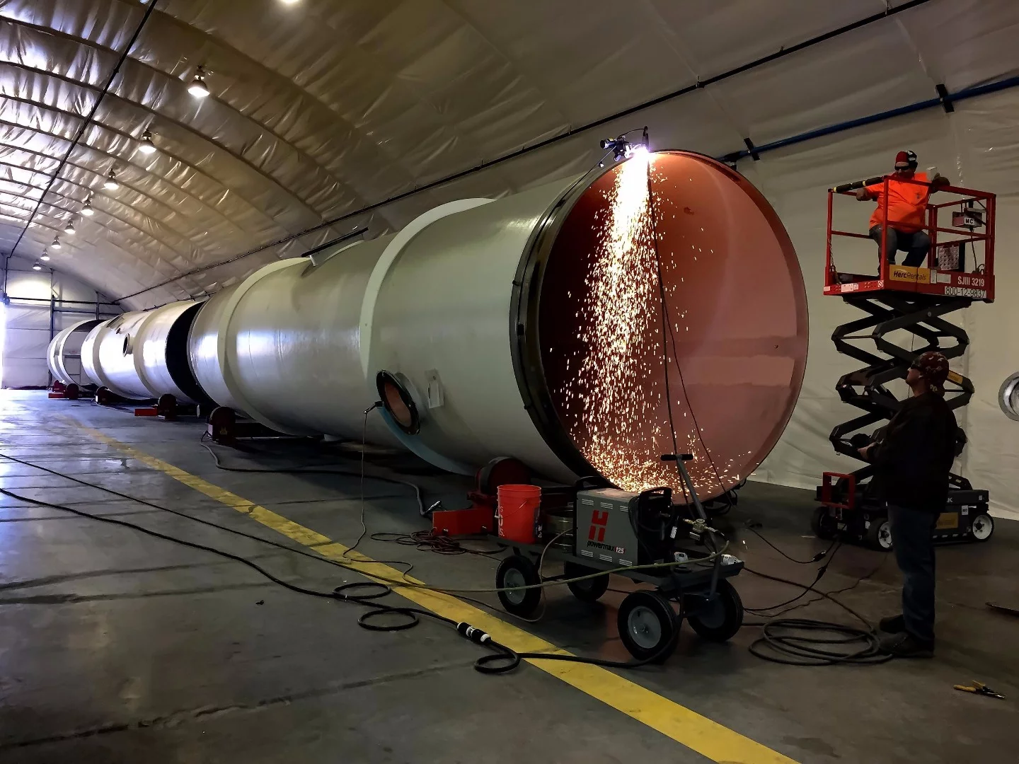 The Hyperloop One test track under construction in Nevada