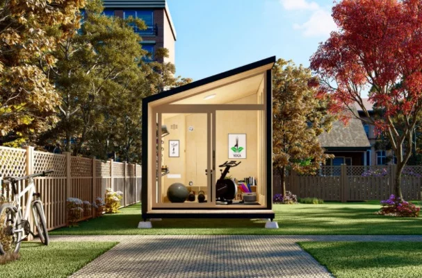 The Pod is a free-standing timber unit that's reported to be relatively easy to assemble, and comes pre-wired for plug and play convenience