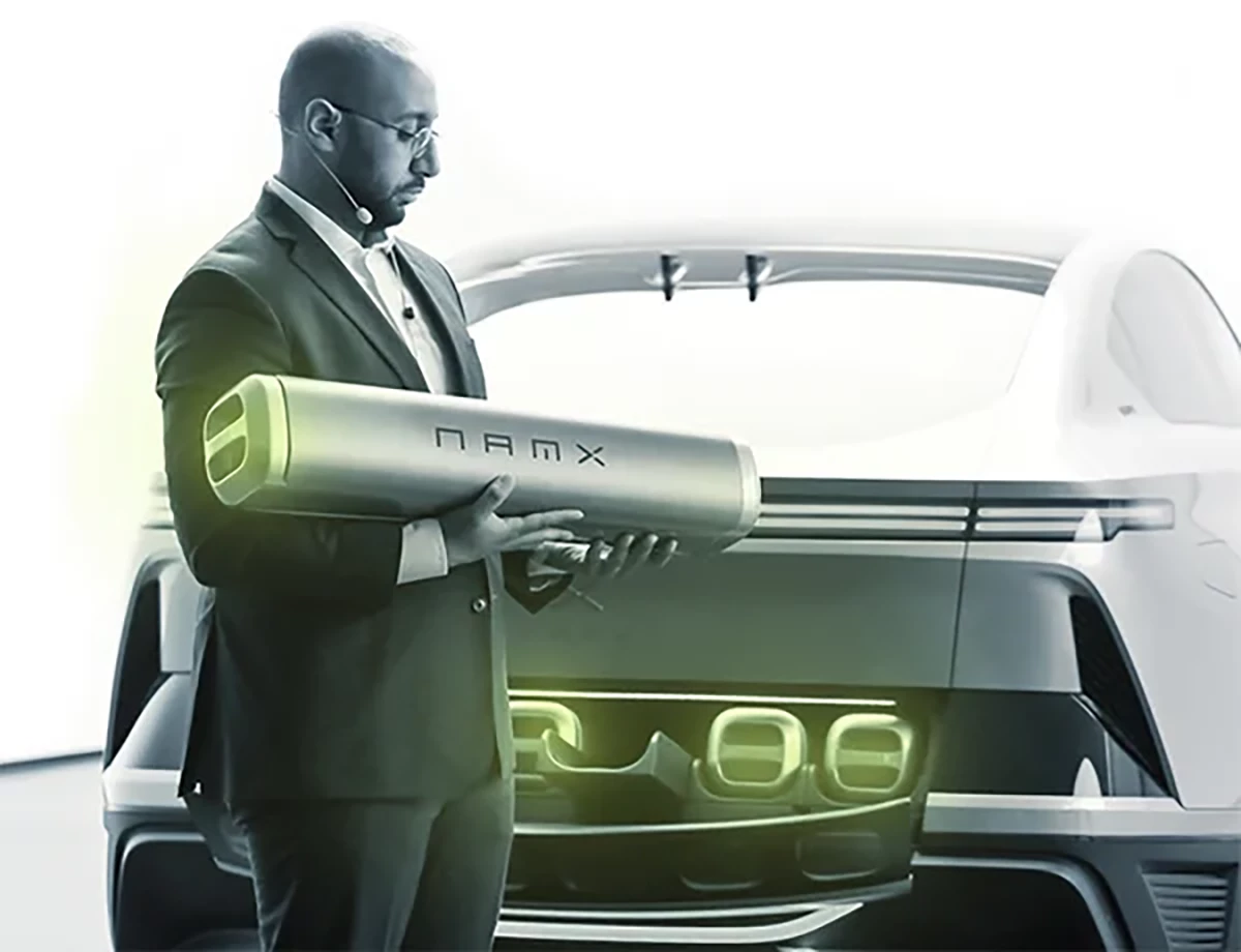 Hydrogen cartridges can be removed by hand, refilled at a station, swapped at a shop, or send
