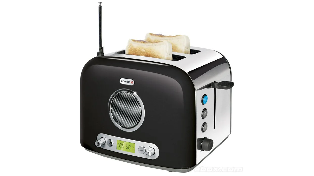 UK kitchen appliance manufacturer Breville has taken two kitchen favorites and merged them into one device, the Radio Toaster