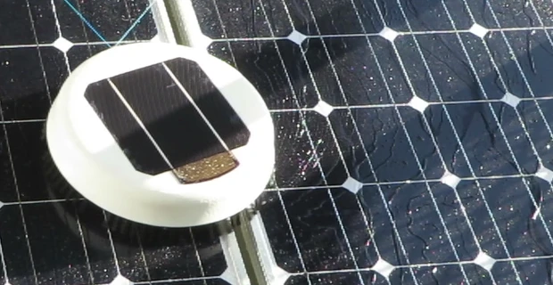 Scrobby is an autonomous robot prototype designed to keep domestic solar panels clean and clear