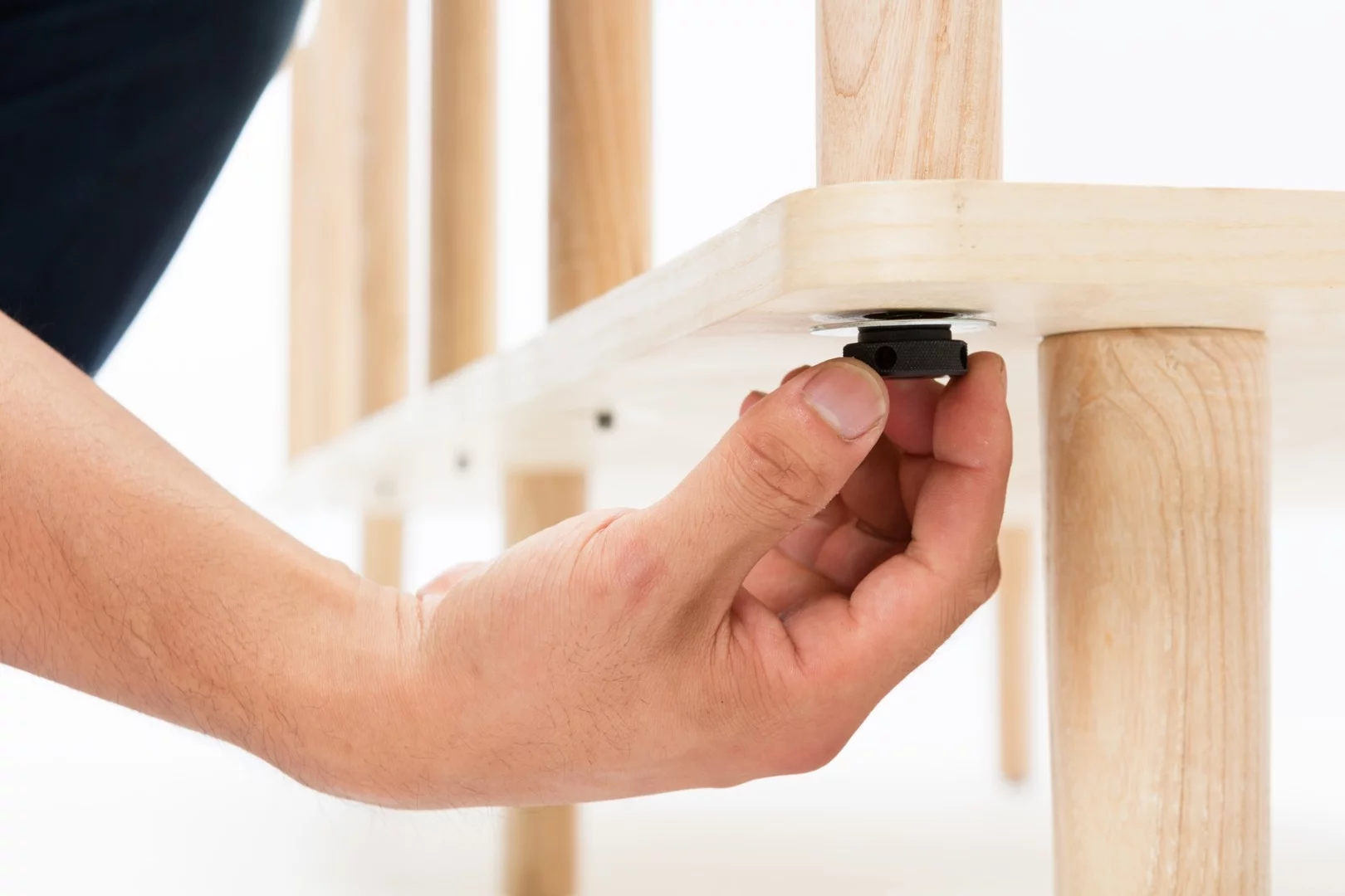 Thumb nuts are used to secure furniture parts in place if needed