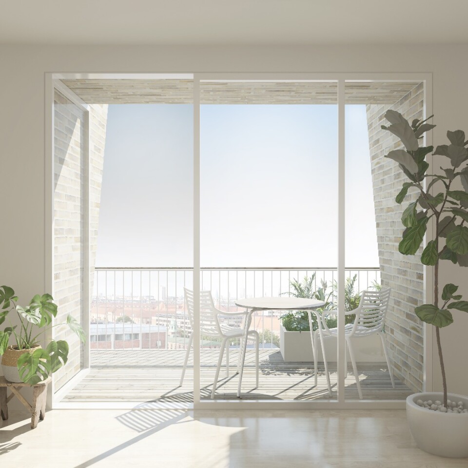 The firm says that the facade's novel shape, combined with the ample greenery will help manage rainwater and shield balcony users from the wind