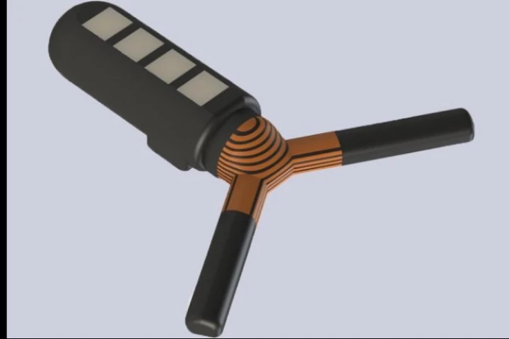 The capsule was 3D-printed in alternating layers of stiff and flexible polymers, helping it to withstand the acidic environment of the stomach