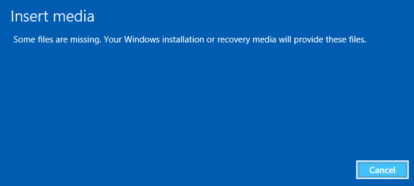 Error when trying to execute a PC Refresh