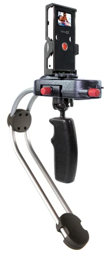 The Steadicam Smoothee uses the same principles as full-sized Steadicams to smooth the shakes out of footage shot by mobile phones and pocket camcorders