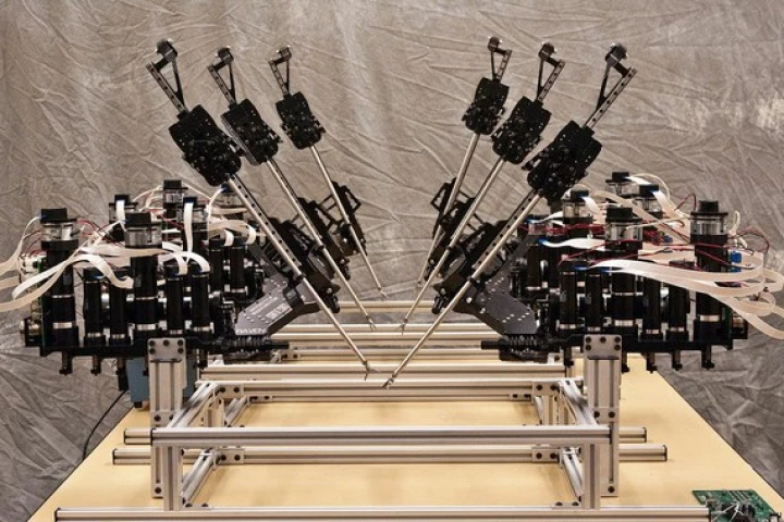 Three of the Raven II surgical robots (Photo: UW)