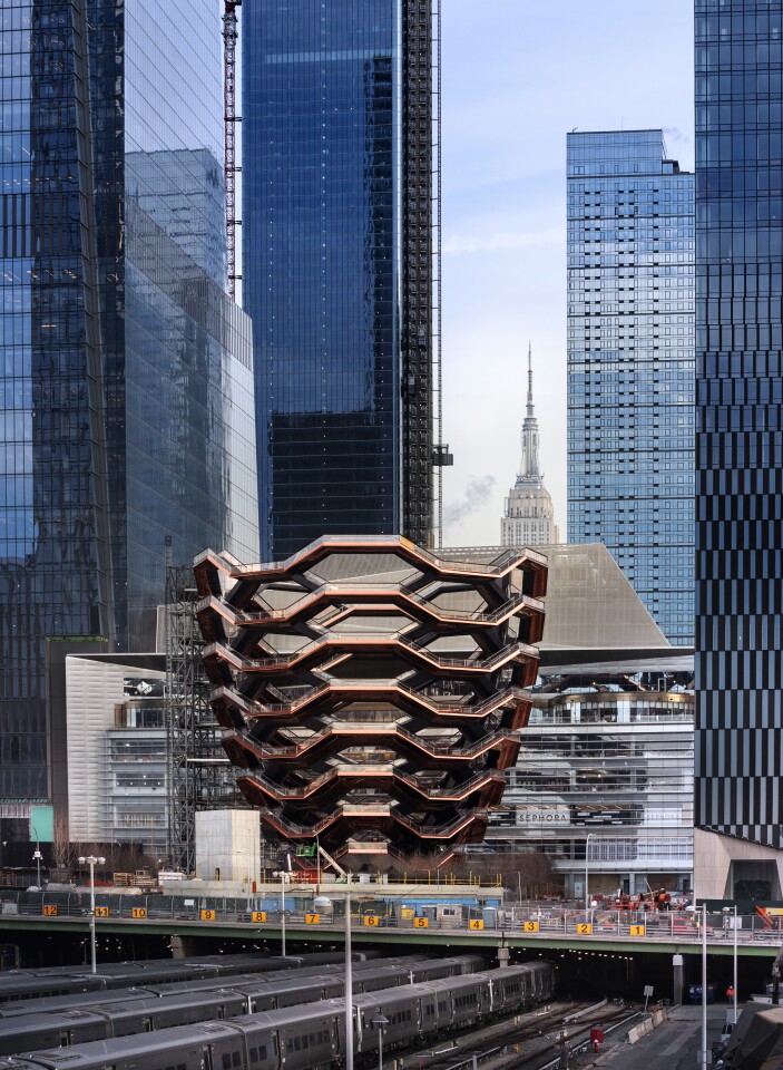 Vessel, designed by Heatherwick Studio, is an ambitious viewing point in NYC that reportedly cost US$150 million to build