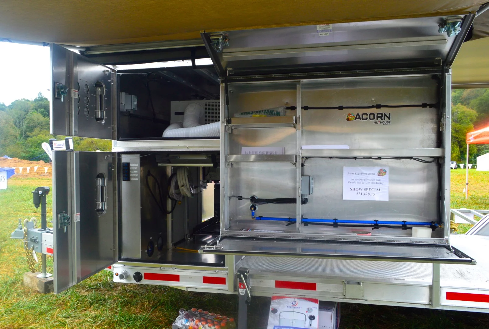 The Acorn's big aluminum boxes provide plenty of workspace and storage