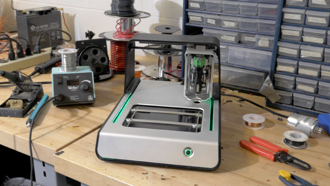 The Voltera V-One is able to deposit and bake solder paste directly on circuit boards that it prints