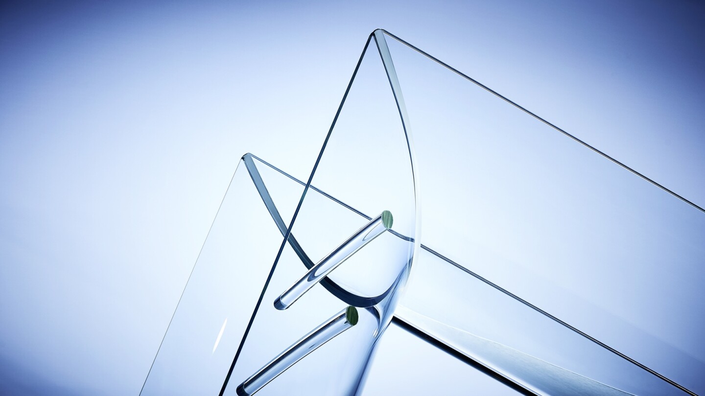 The Vidre-Slide comprises two half-cylindrical sections of glass bonded together with structural silicone adhesive