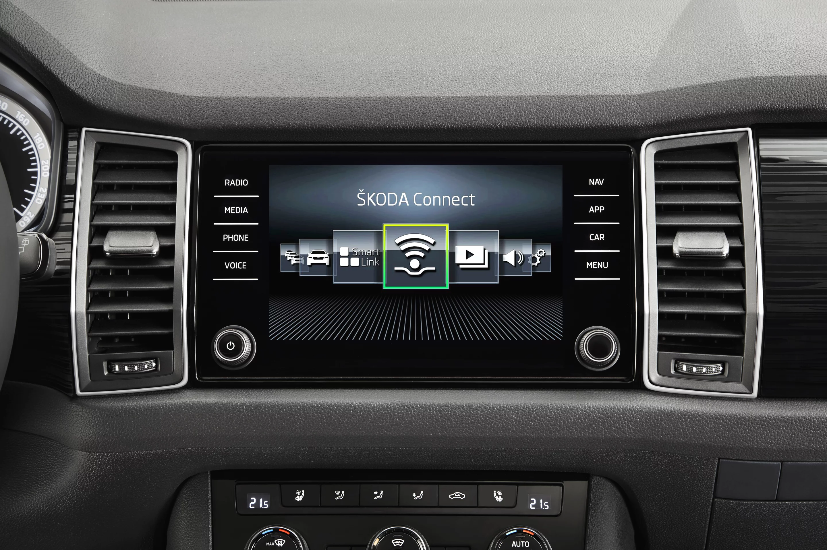Skoda Connect is able to keep drivers up to date with weather and traffic