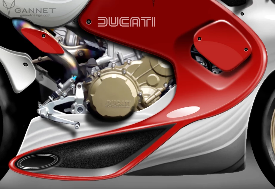 Gannet's Ducati Superleggera concept explored a new form language of fluidity and flowing surfaces