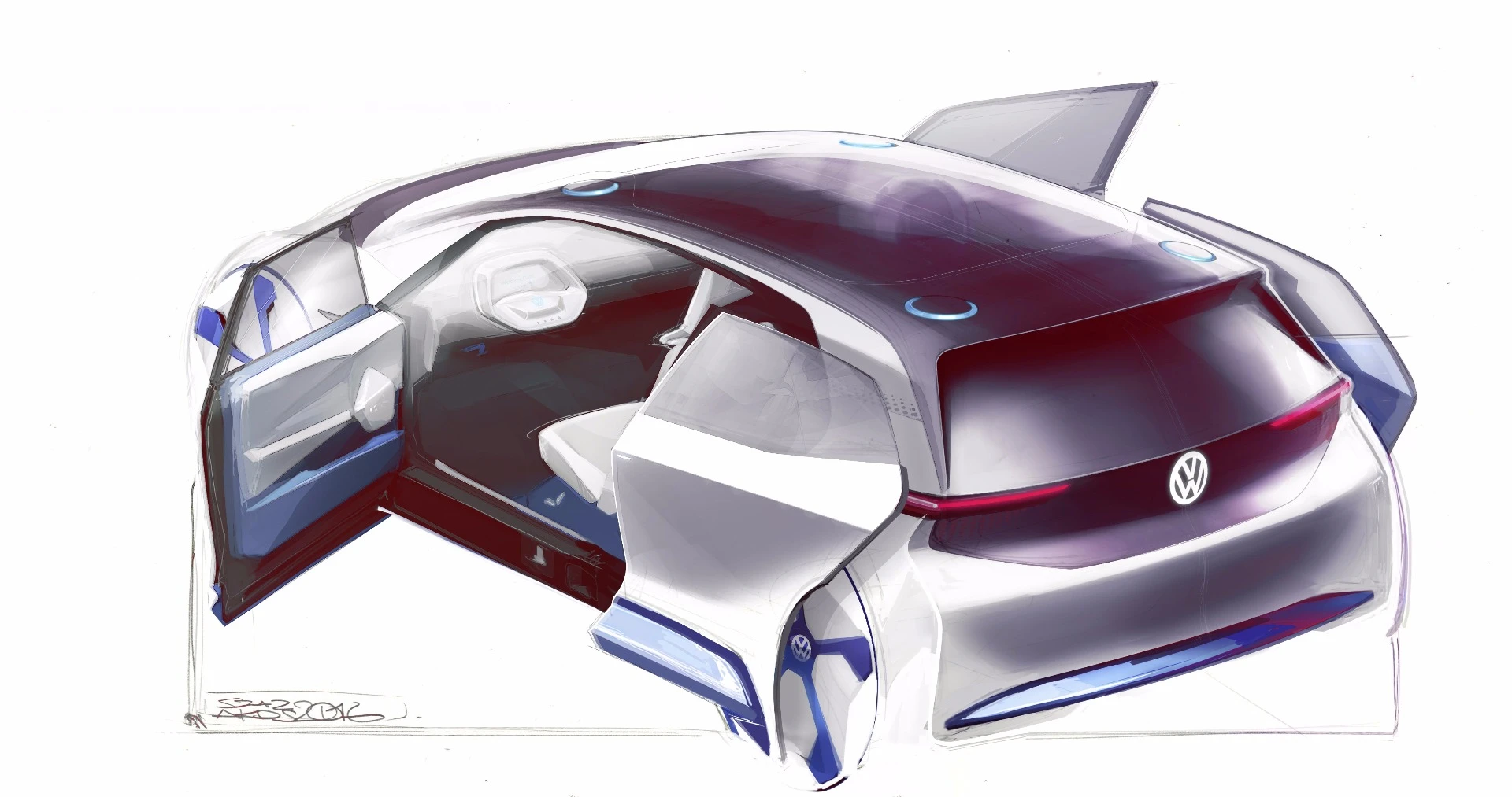 The Volkswagen ID concept sketch