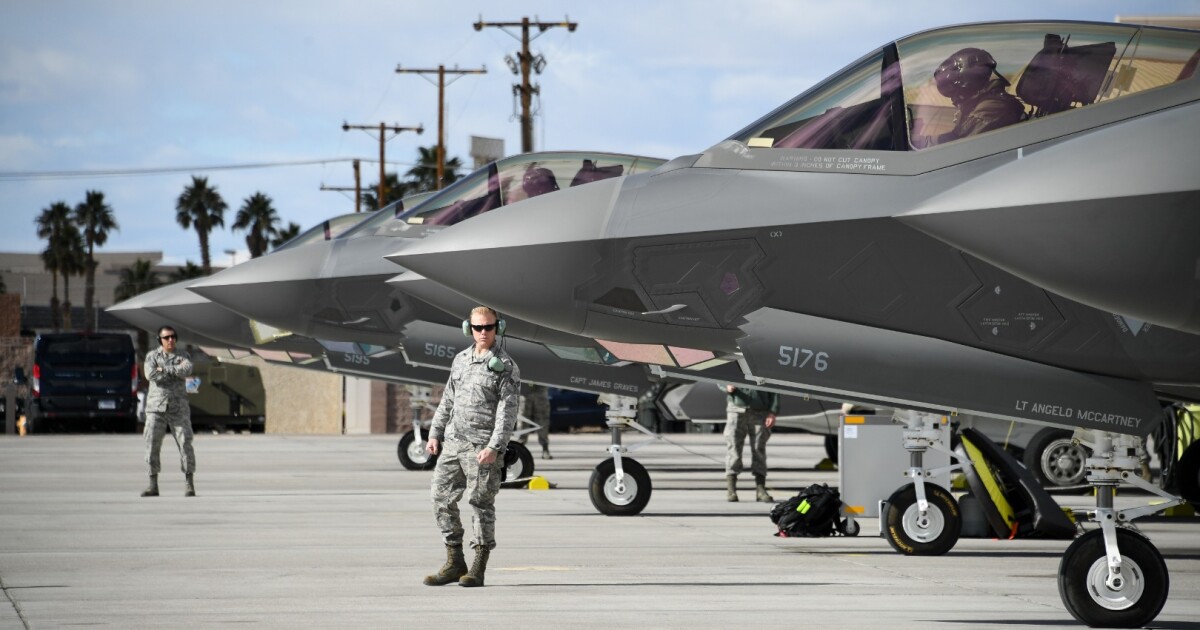 F35 fighters show off capabilities in Red Flag war games