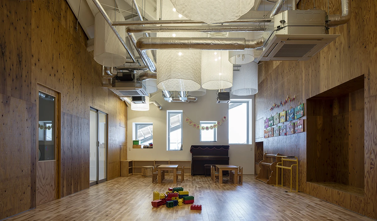 Inside the Aitoku Kindergarten in Saitama, Japan. By Kengo Kuma & Associates