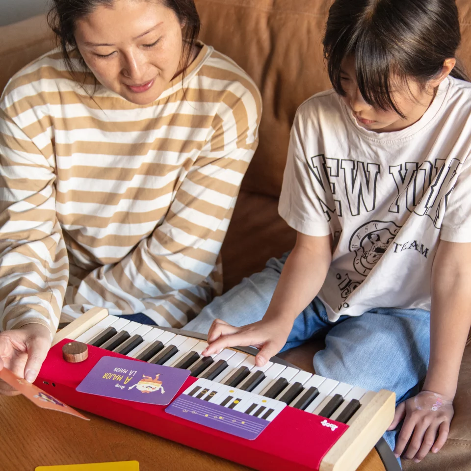 The Loog Piano sound engine is based on samples and modeling, "emulating the sonic output of an acoustic piano"
