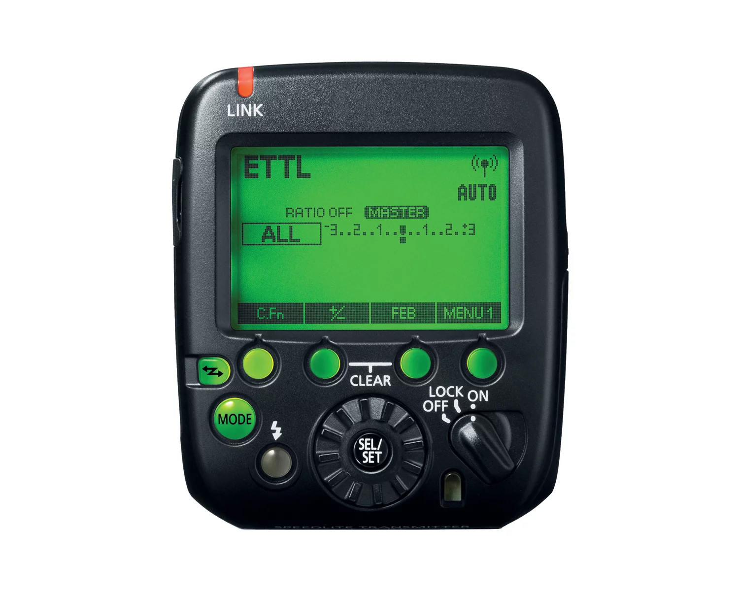 The new Speedlite Transmitter ST-E3-RT can control up to five groups of flashes