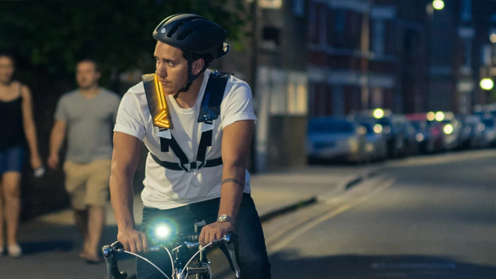 The Wayv harness also has turn indicators on the front