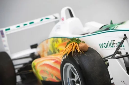 Drivers will need to restrain themselves from nibbling on the steering wheel derived from carrots