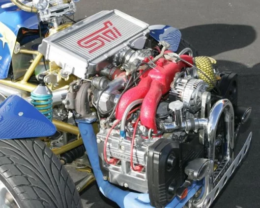 The 170 Kw (228 brake horespower) motor drives all four wheels