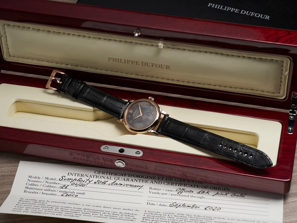 This 2020 Philippe Dufour Simplicity 20th Anniversary sold for CHF1,361,000 ($1,512,388) at Phillips in Geneva on November 8, 2020
