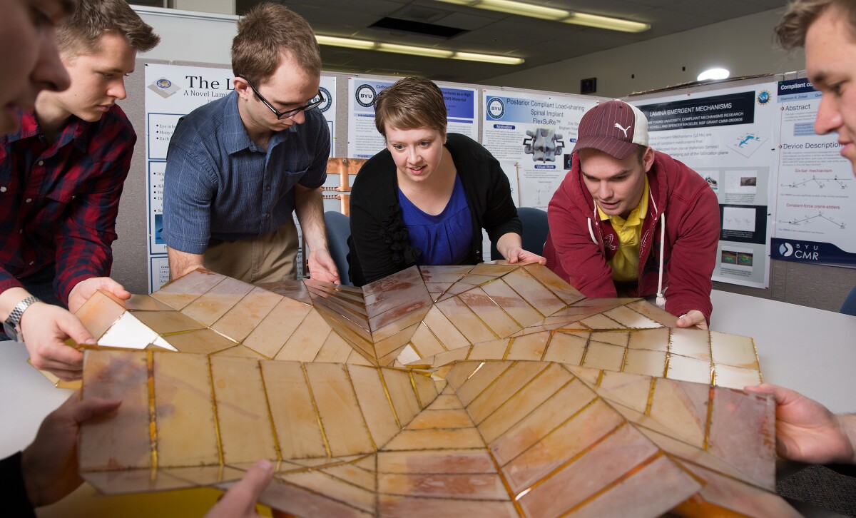 When developed, the array will fold down to a diameter of 2.7 meters and unfold to about 25 meters across (Photo: BYU)