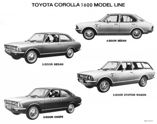 The 1971 Corolla 1600 range