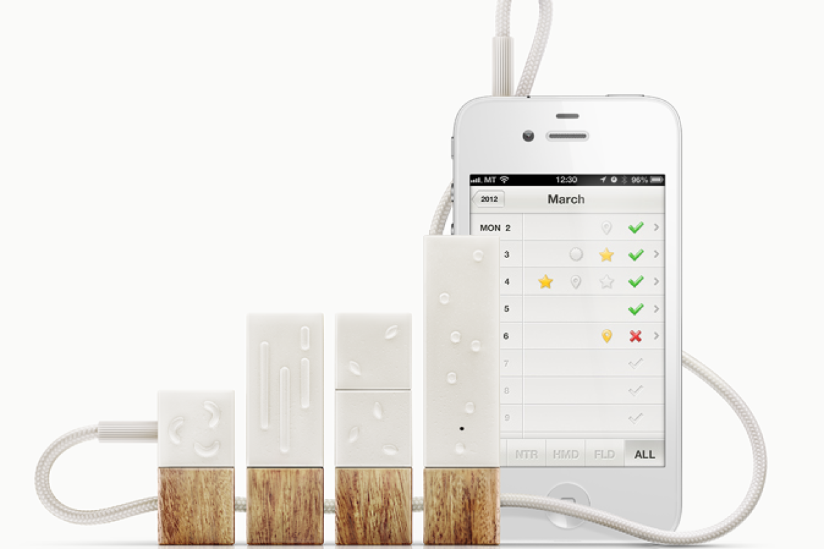 Lapka is sensor that works with an iPhone app to present data on various environmental factors