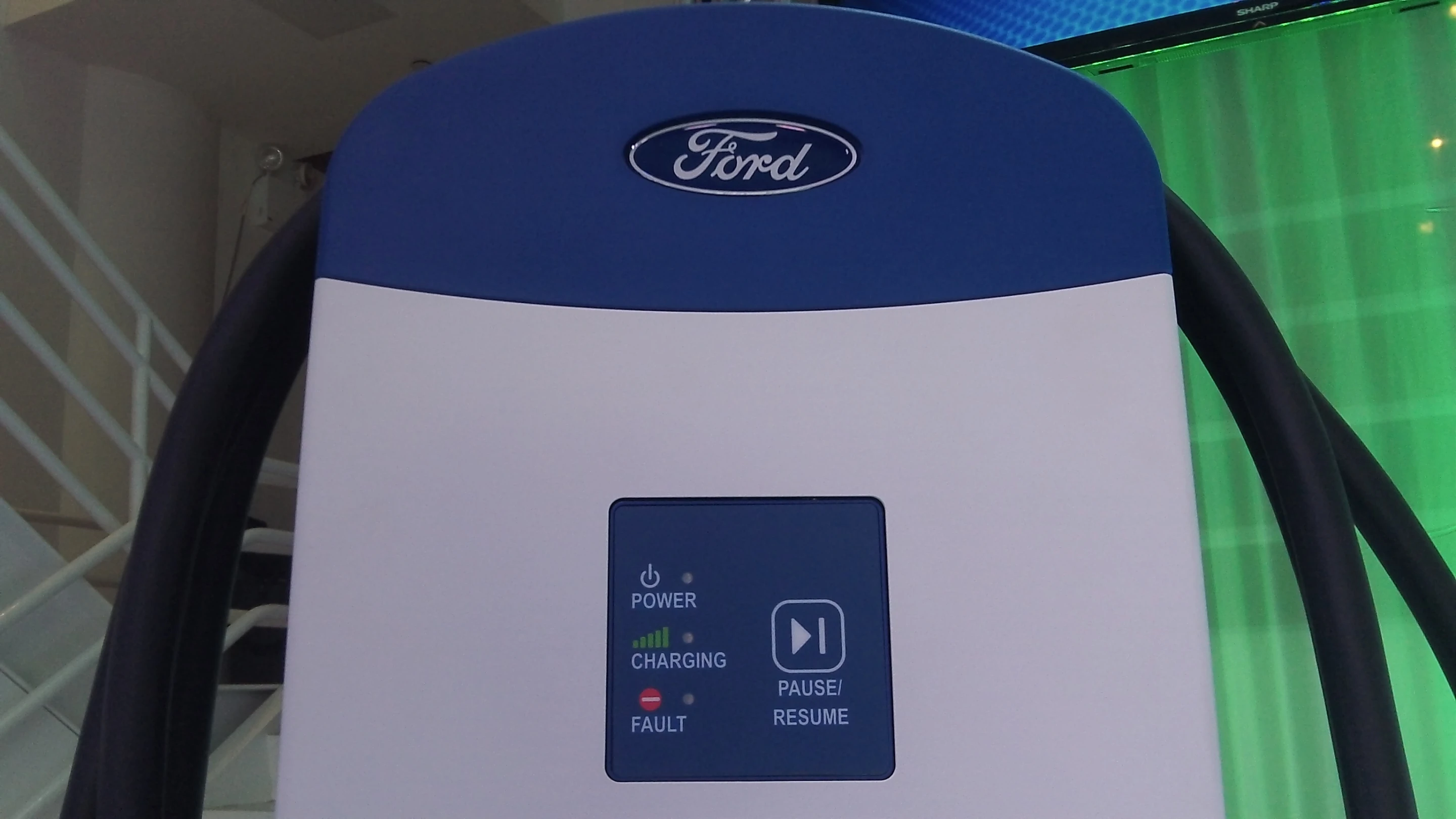 Ford says the Focus Electric charges in half the time of the Nissan Leaf with the additional charging station