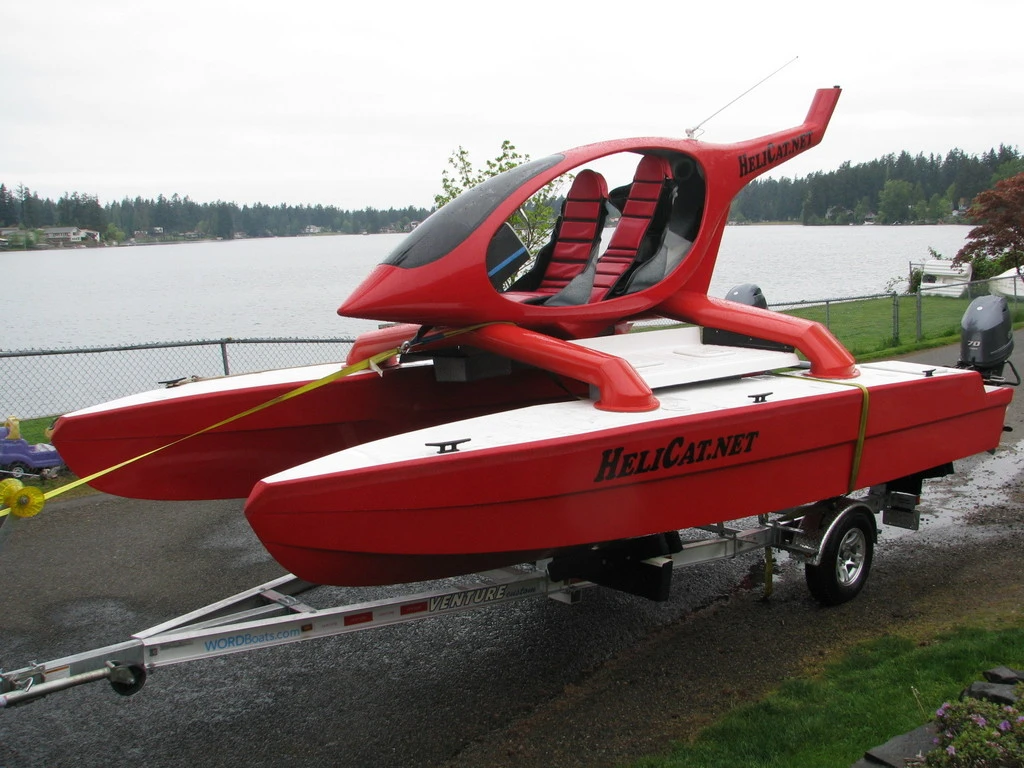 The Helicat is available with trailer