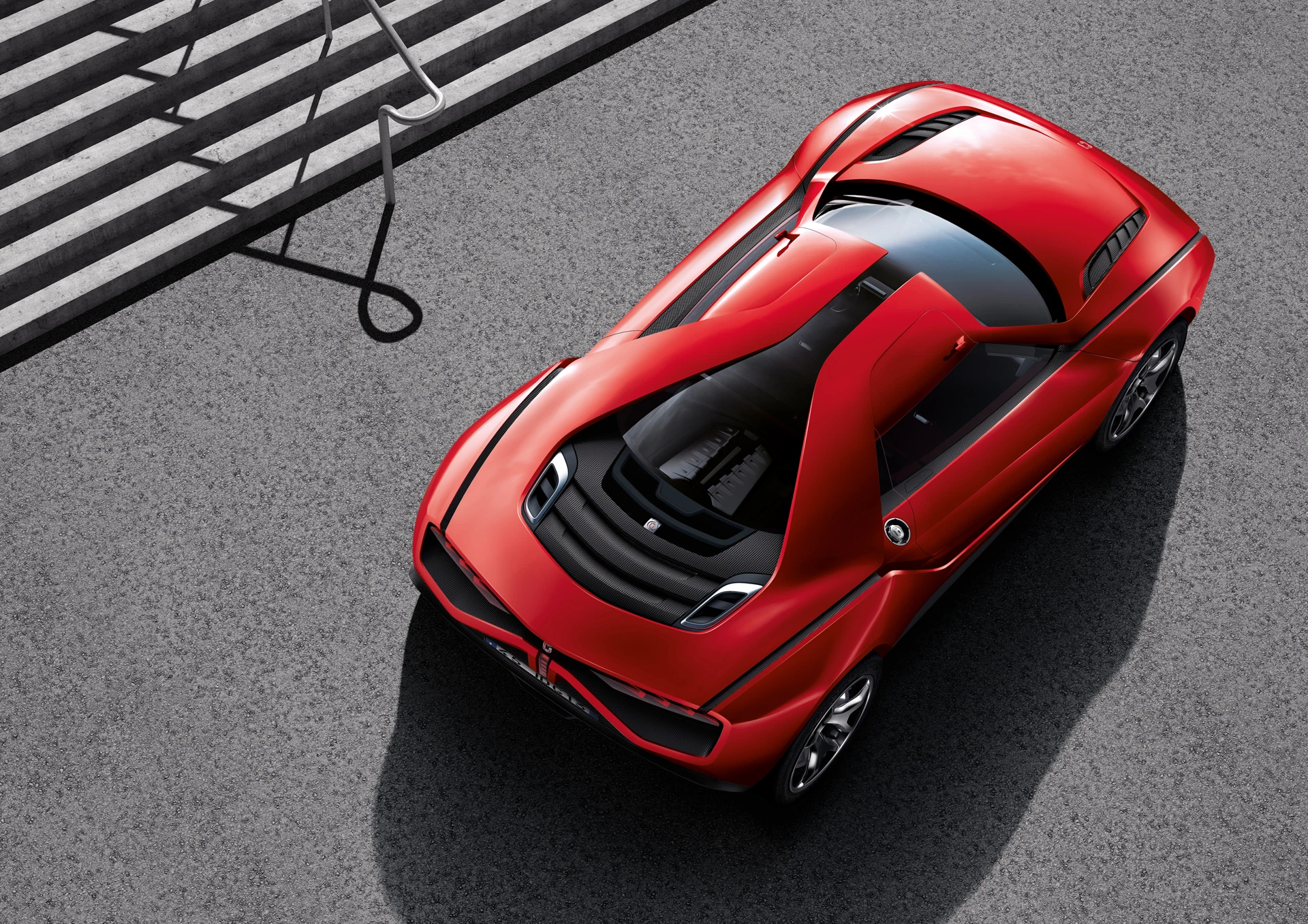 The Giugiaro Parkour coupé top view