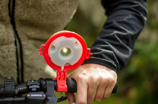 The bike mount gives you a bike light