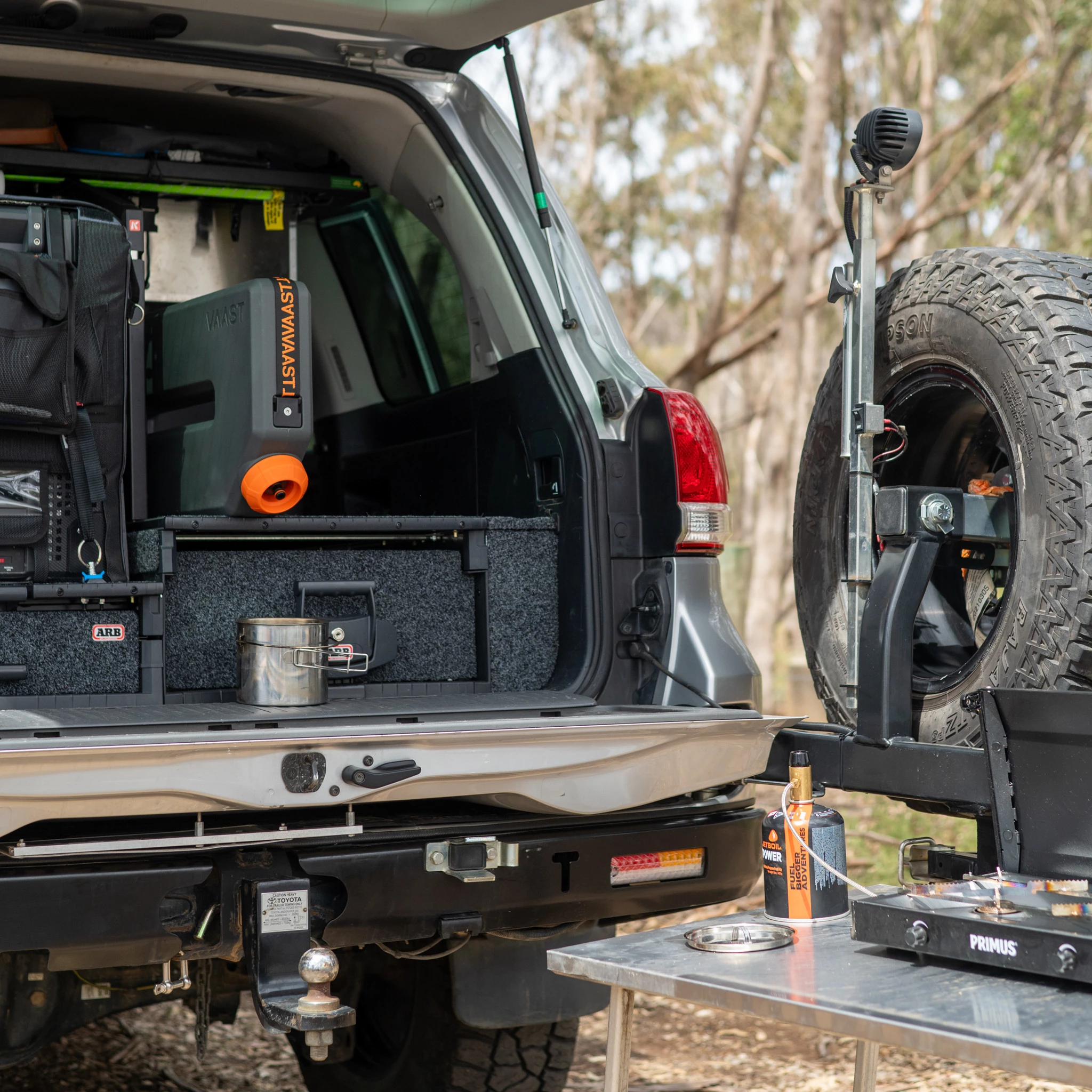 The slim shape and tough, rotomolded construction of the G-Series tank make it easy to store inside the vehicle, too