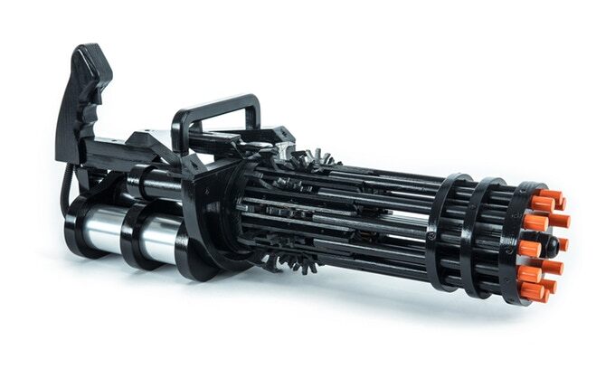 Currently the subject of a Kickstarter campaign, Weaponized T-Rex is offering its Rubber Band Minigun for early pledges of US$94
