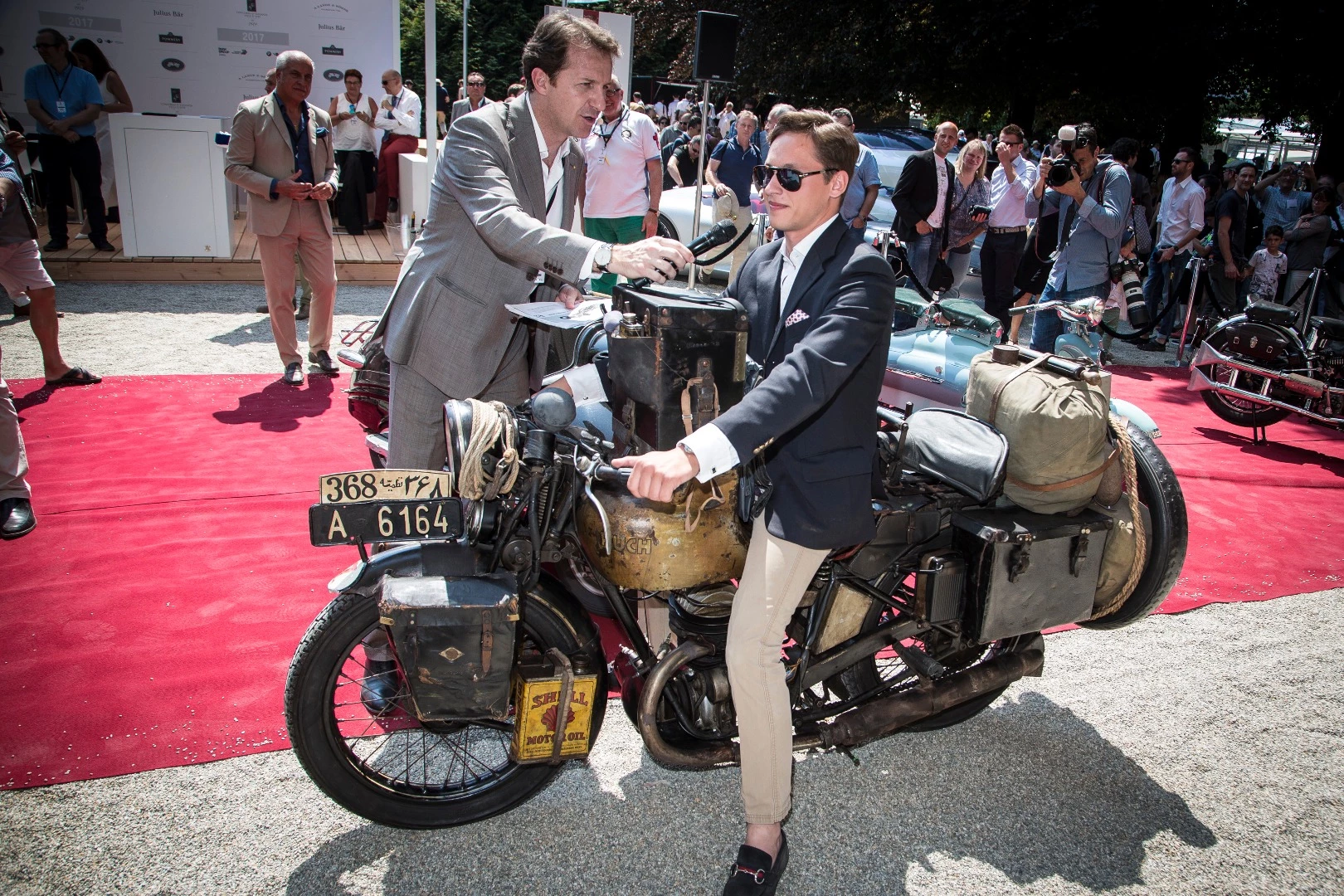 This 6 hp Puch 250cc single is not your traditional "Best of Show" motorcycle, but it fits the theme of the Concorso this year perfectly and it is authentic in every way. Presented by Italian motorcycle collector Max Reisch, the bike was used by his father, Peter Reisch, to ride from Vienna to Mumbai in India in 1933 with a pillion. Reisch and pillion passenger Herbert Tichy covered 13,000 kilometers, crossing the Balkans, Turkey, Syria, Iraq, Persia and Baluchistan on the way to India, with the trip documented in a book entitled India: The Shimmering Dream.