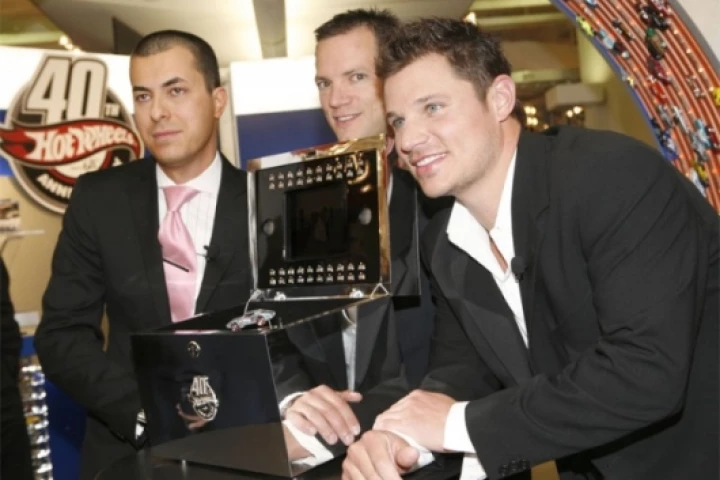 Nick Lachey unveils a one-of-a-kind jeweled Hot Wheels car