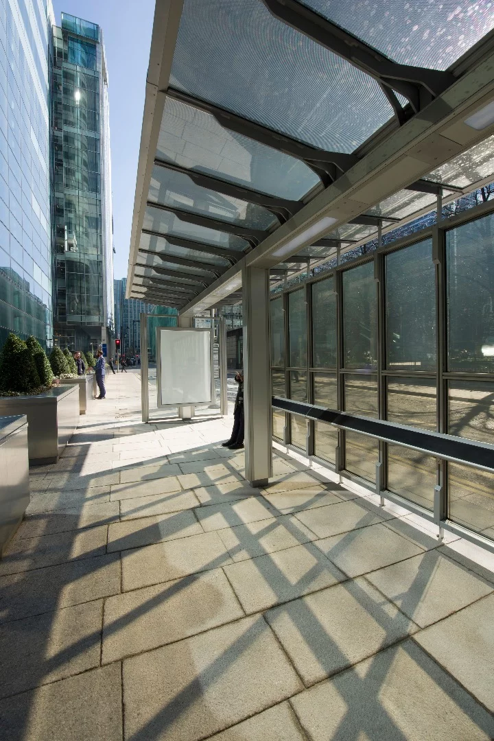 London's first transparent solar bus shelter