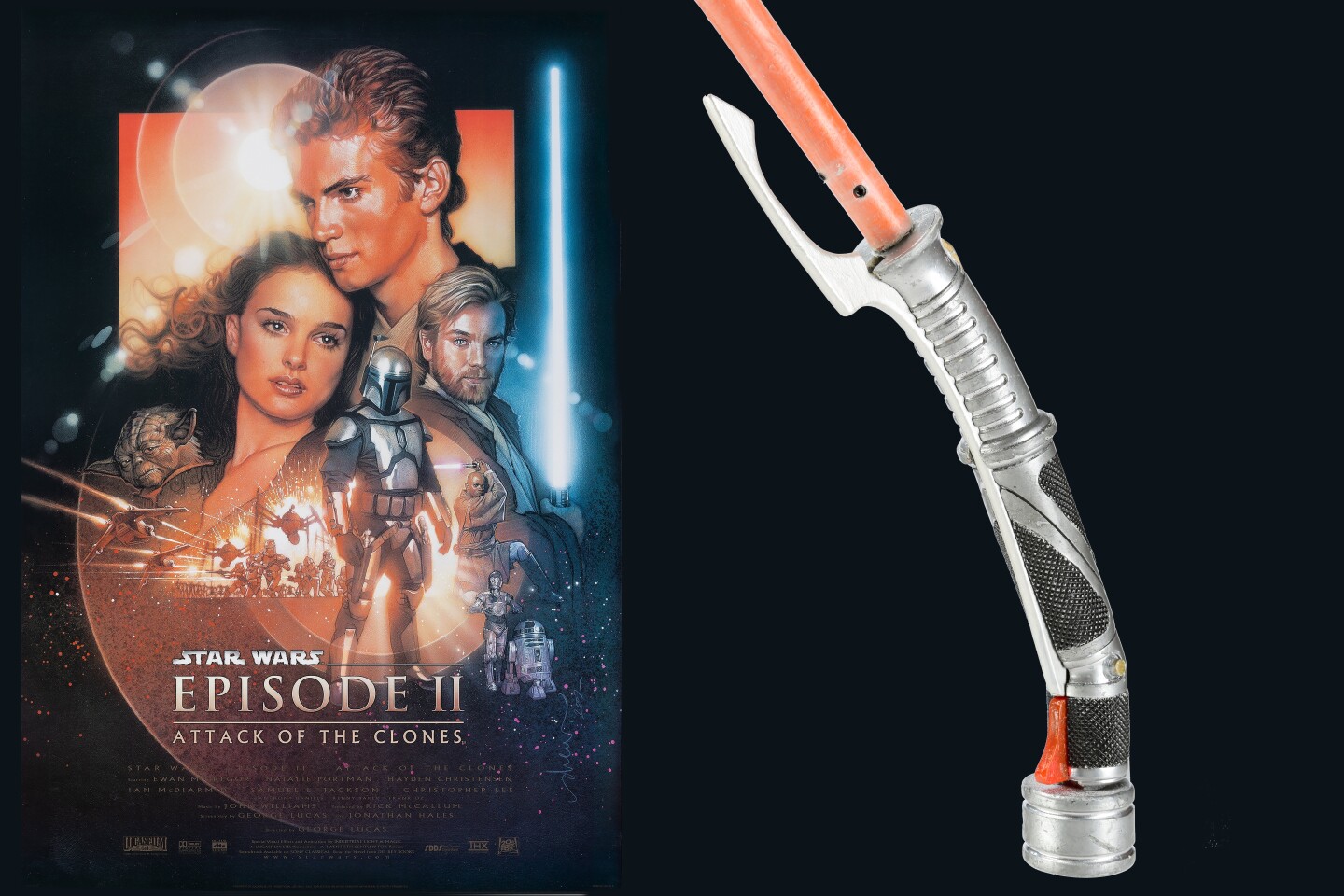 Count Dooku's (Christopher Lee) dueling lightsaber from Star Wars: Attack of the Clones (2002) | Estimate: $30,000 to $50,000 | Propstore Entertainment Memorabilia Live Auction | Los Angeles | 26 & 27 August 2020