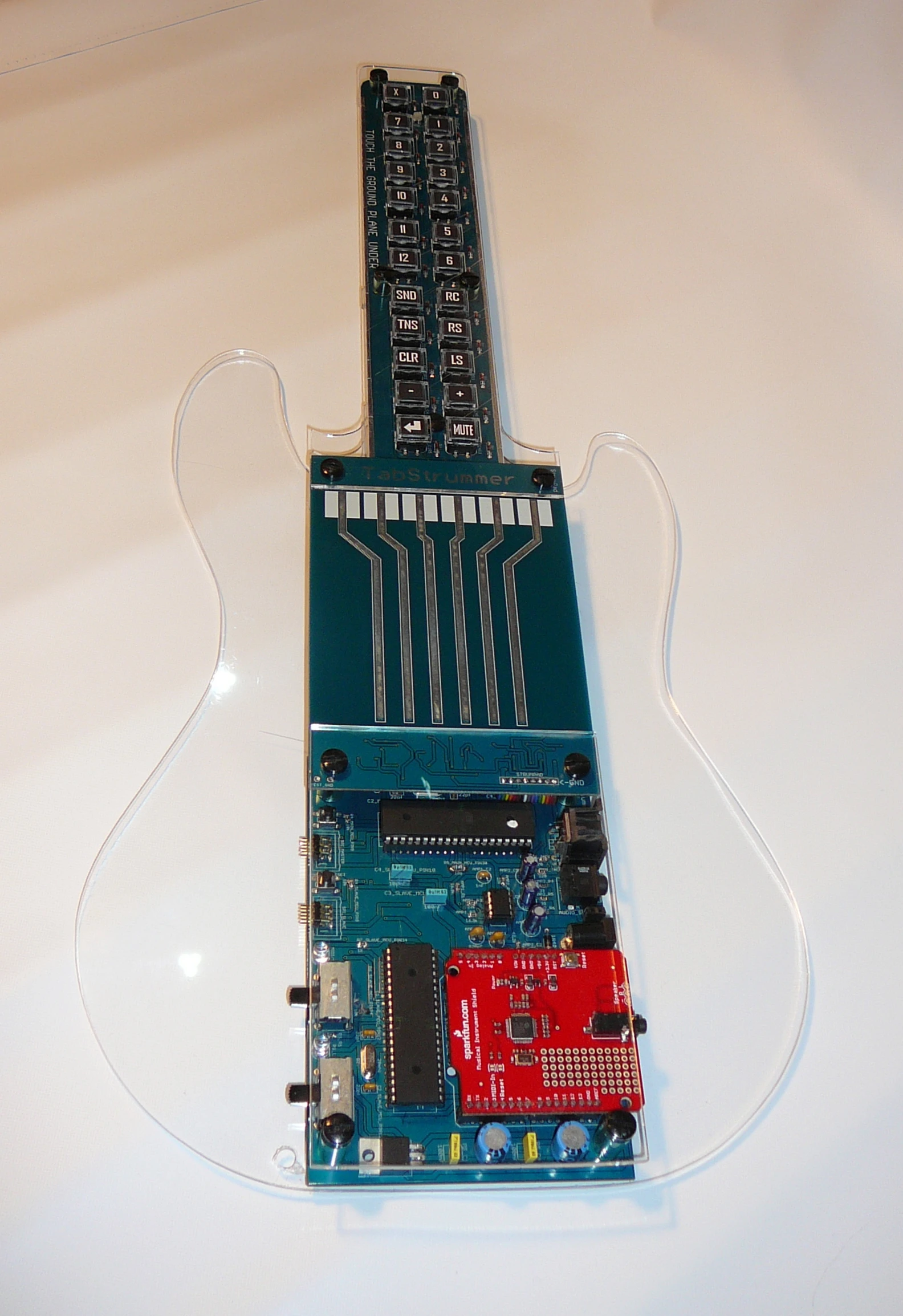 The clear acrylic used for the pre-production prototype exposes all of the inner working to view