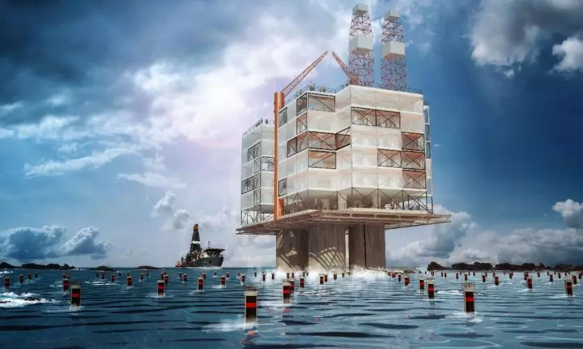 Another 2013 entry called Water Plateform suggests recycling old oil platforms into desalination facilities