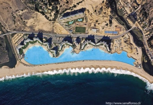 Crystal Lagoons pool at the San Alfonso Del Mer resort