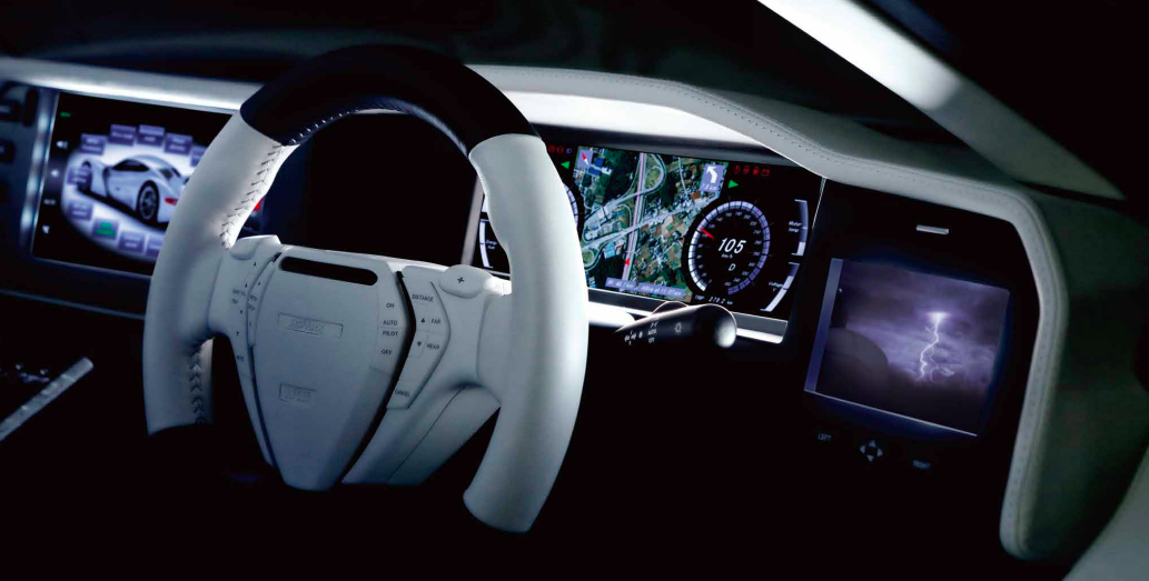 Aspark Owl: digital dash and a steering wheel that has more buttons than a 90s stereo