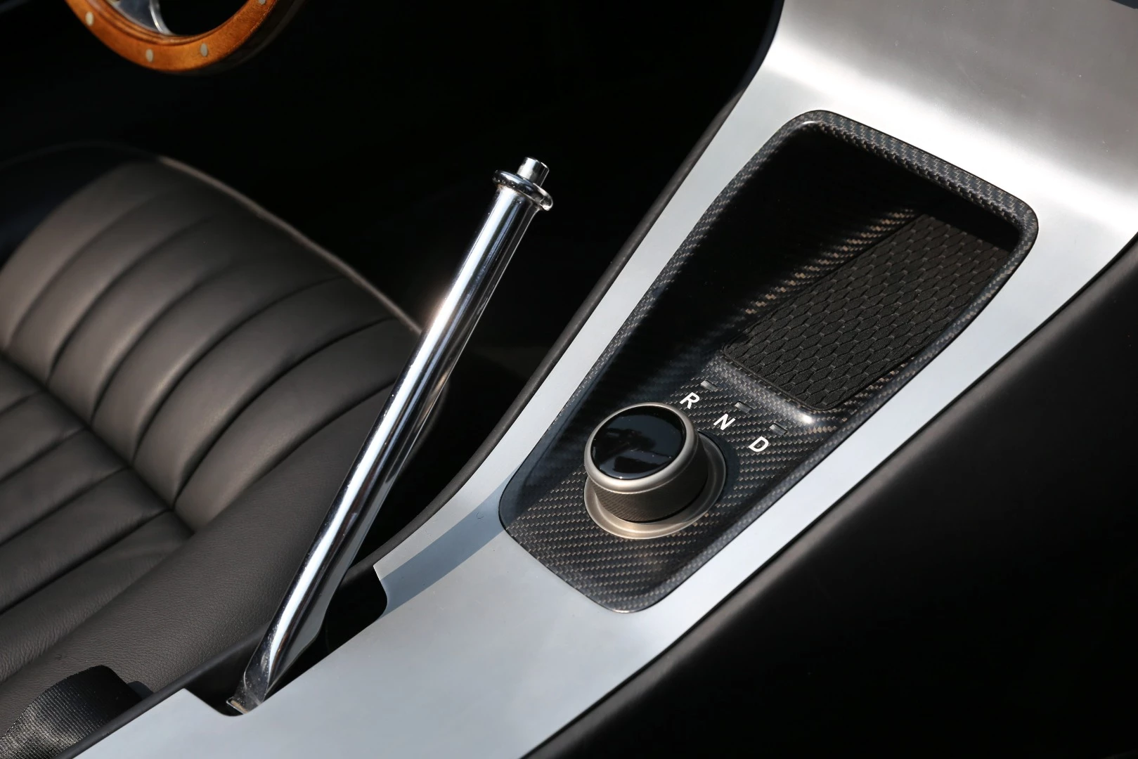 The modernised cabin of the the Jaguar E-Type Zero