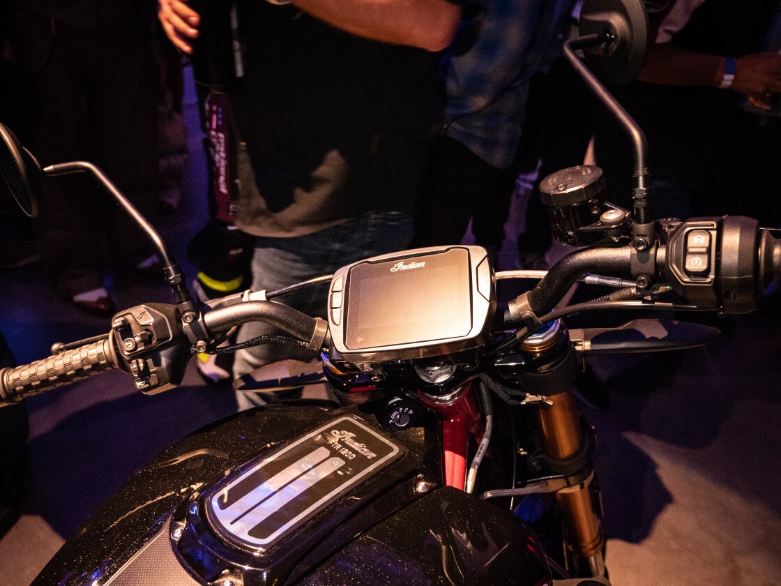 The FTR1200 at its launch party, adjacent to Intermot in Cologne, Germany