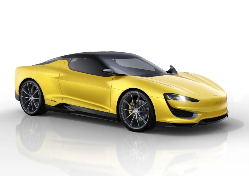 The Magna MILA Plus is a two-seater hybrid sports car concept