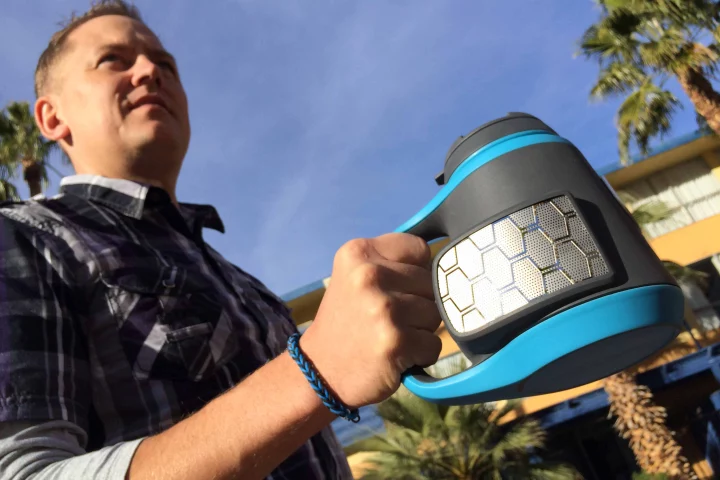 Jansen White with a pre-production Dubstein